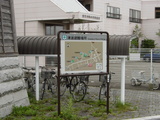 大槌駅前津波避難場所案内板