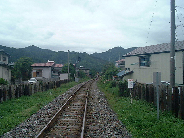 線路・大槌駅方面