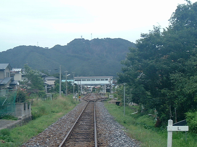 線路・大槌駅方面