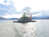 防波堤からの蓬莱島